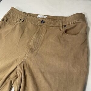 Coldwater Creek Womens Jeans Size 14 Brown High Rise 5 Pockets Khaki Classic Fit